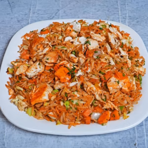 Hot Garlic Chicken & Egg Fried Rice