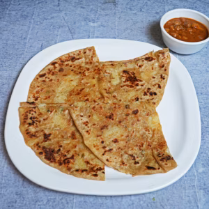 Aloo & Onion Parantha with Chole