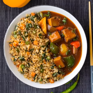 Veg Fried Rice & Chilli Paneer