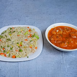 Veg Fried Rice & Veg Manchurian