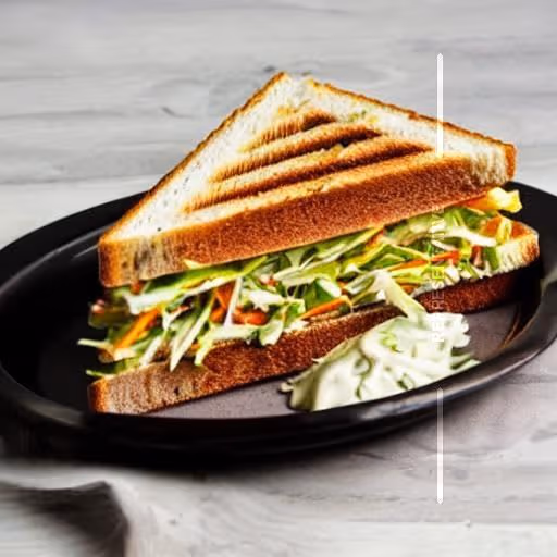 Grilled Veg Coleslaw Sandwich