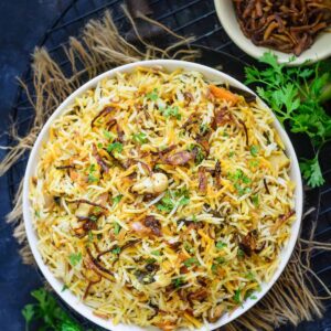 Veg Hyderabadi Dum Biryani with Raita